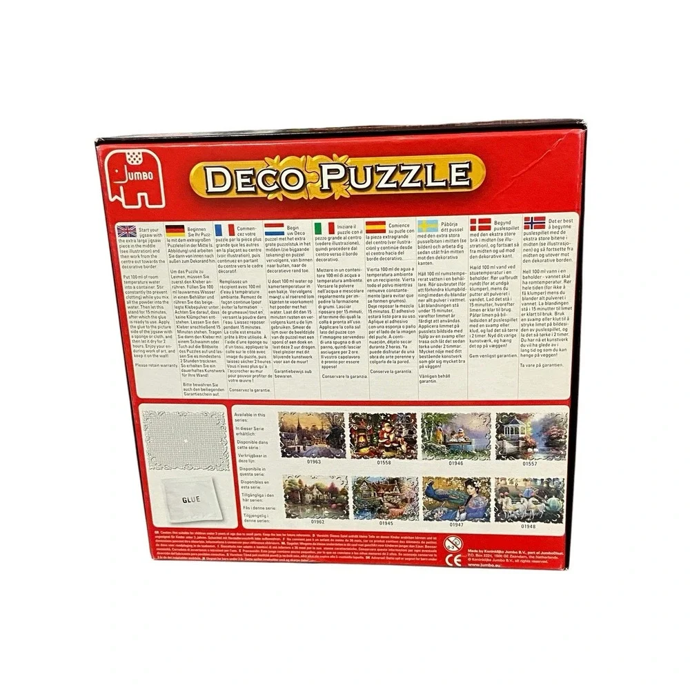 Jumbo Deco Puzzle 01947 Peacock Lady 1000 Piece Jigsaw Complete Wall Art